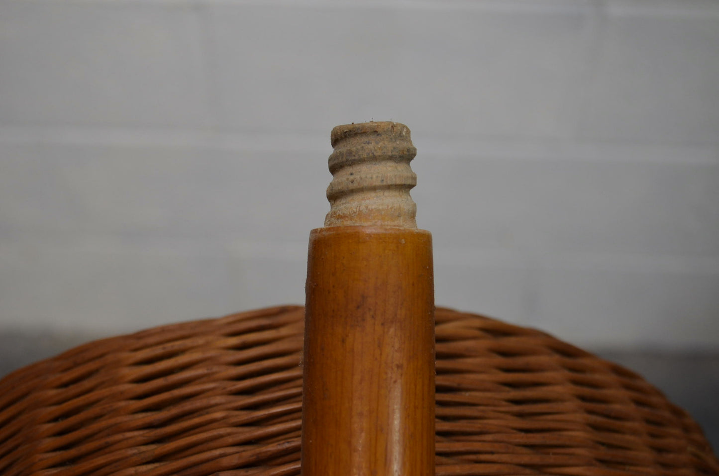 Vintage Wicker Footstool by Tony Paul