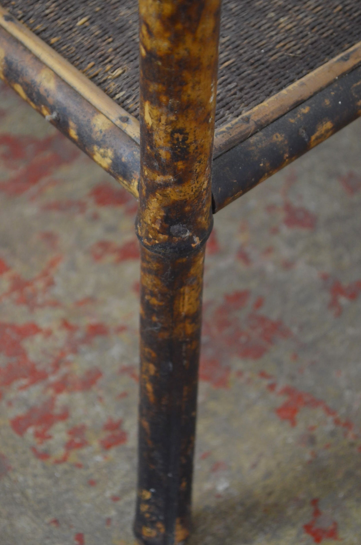 Antique Aesthetic Movement Bamboo Side/Hall Table With Storage