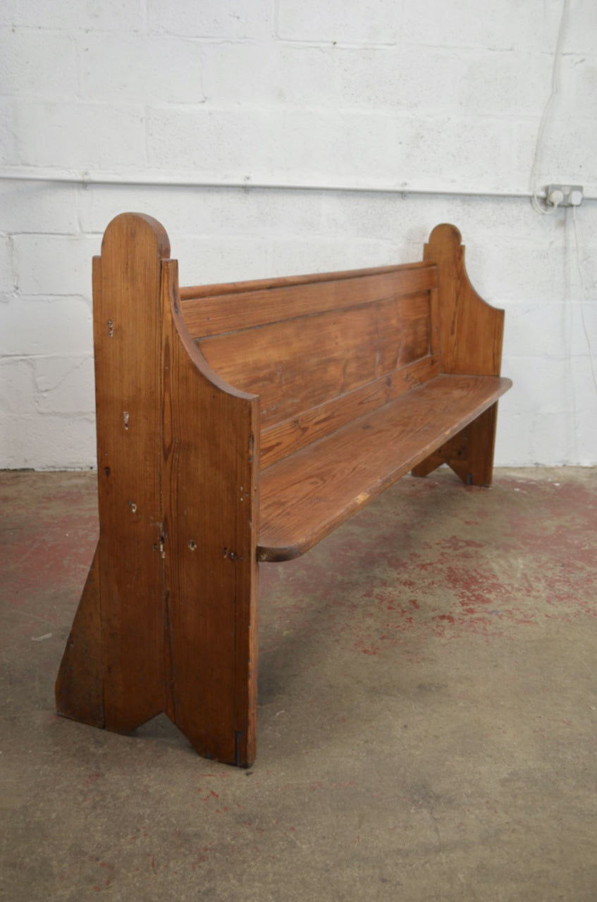 An Antique Victorian Pitch Pine Pew