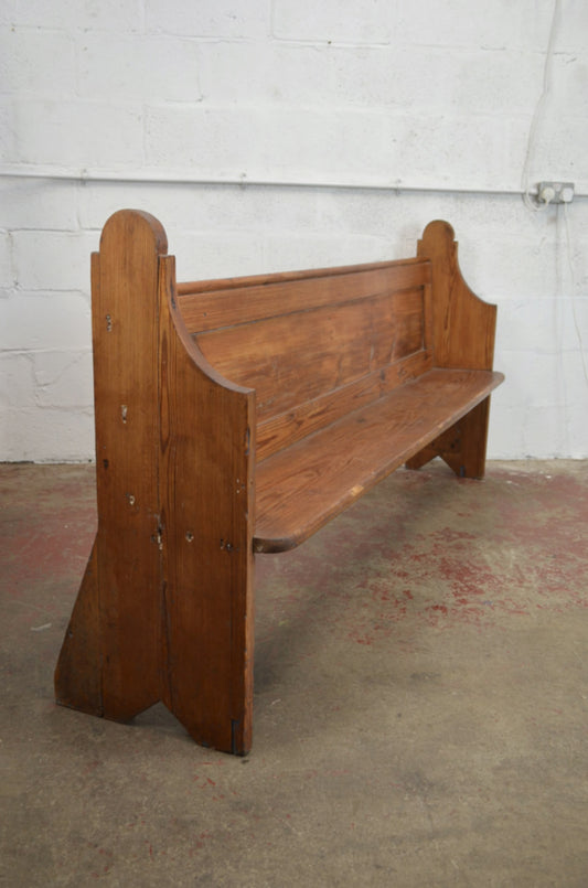 An Antique Victorian Pitch Pine Pew