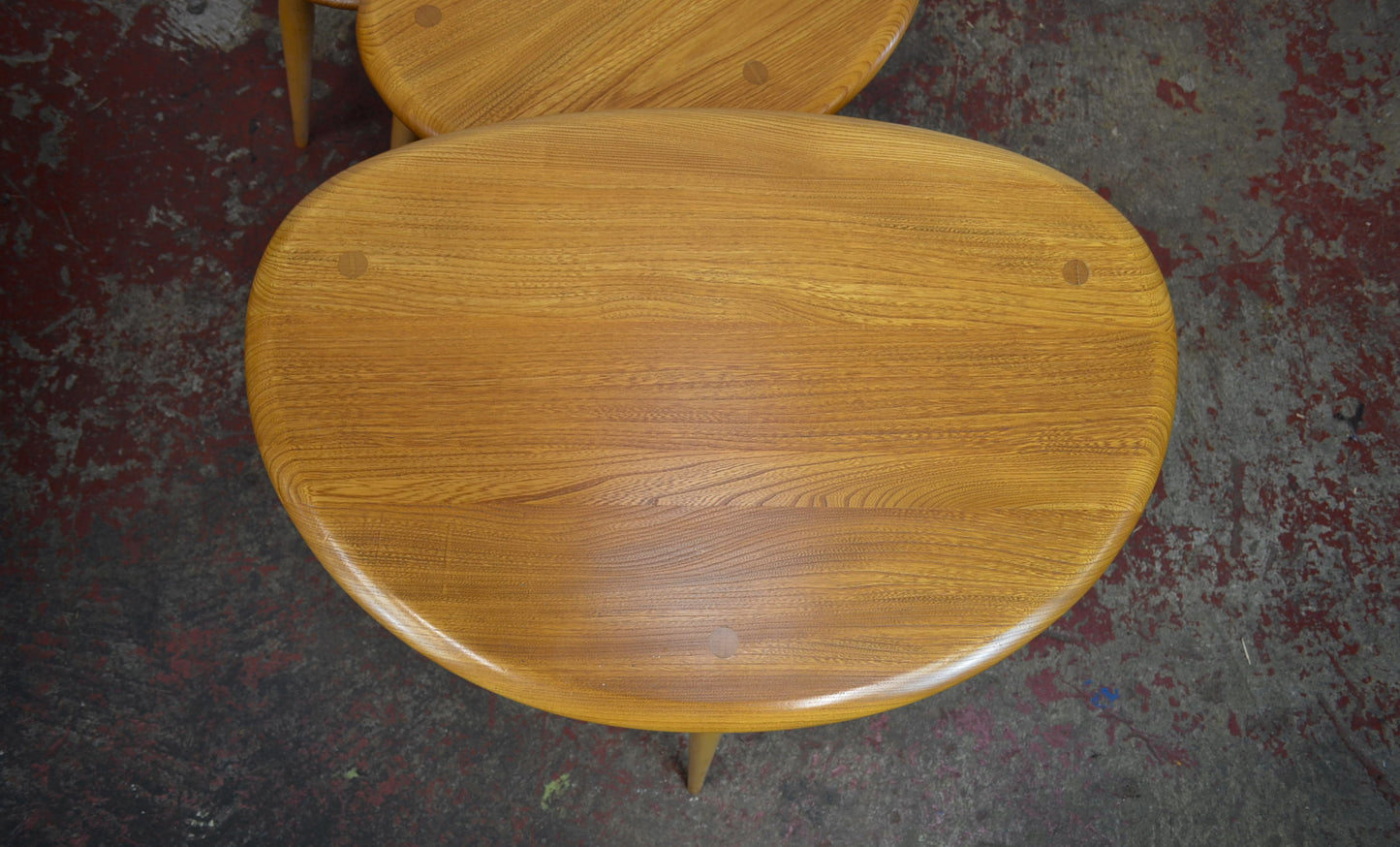 A Retro Ercol Nest Of Tables (pebble)