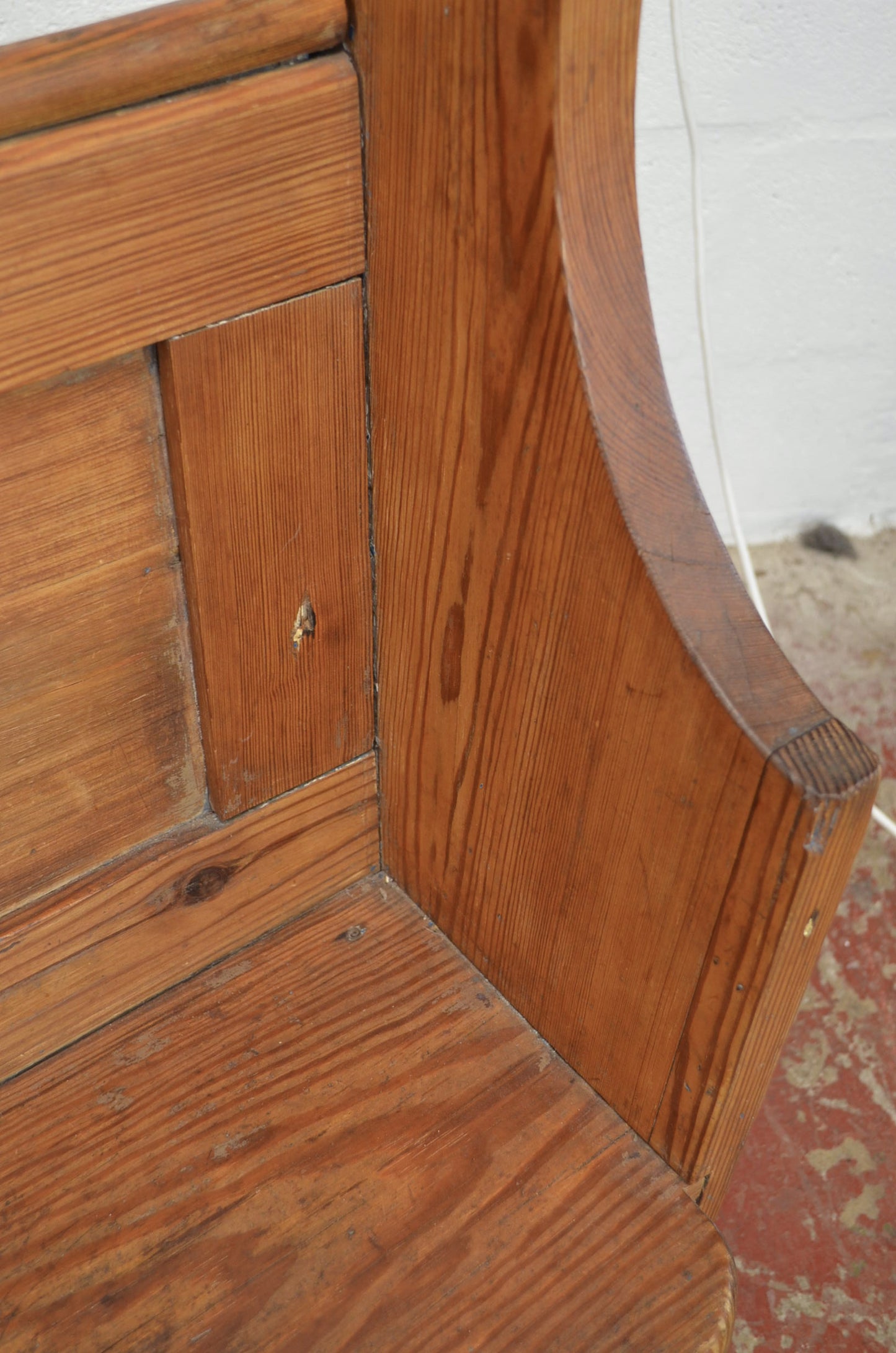 An Antique Victorian Pitch Pine Pew