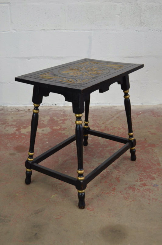 Antique Aesthetic Movement Ebonized Side Table