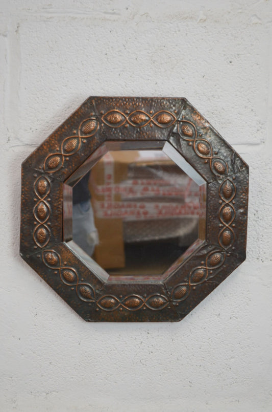 Arts & Crafts Copper Octagonal Wall Mirror