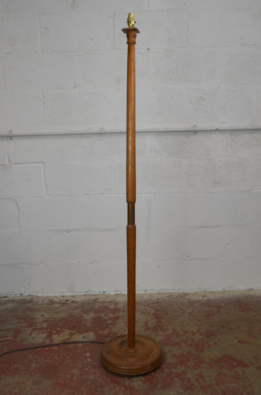 Vintage Oak Floor Lamp