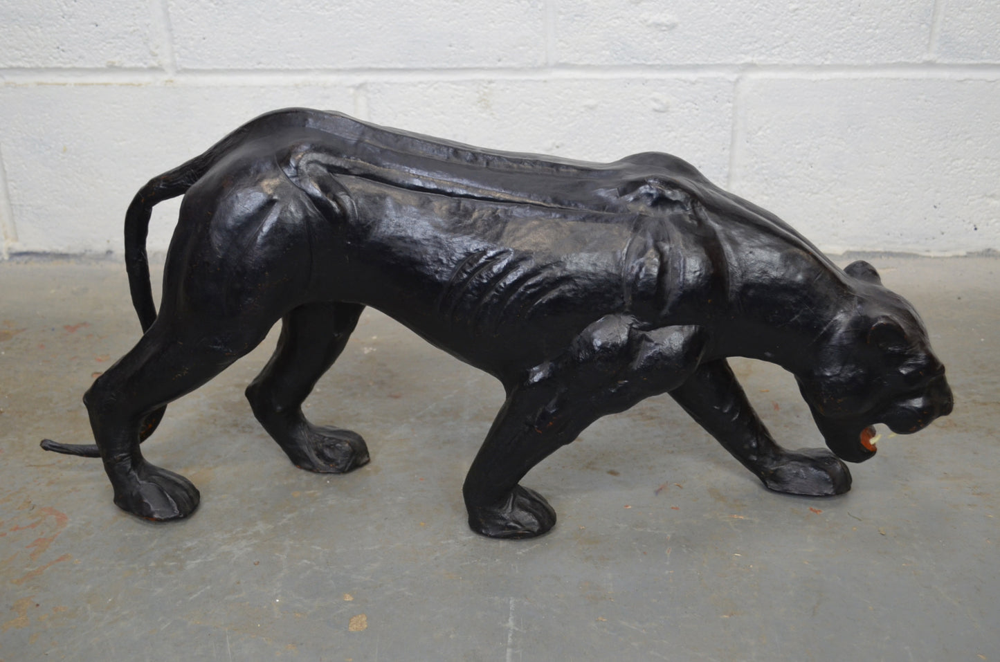 Large Vintage Leather Panther