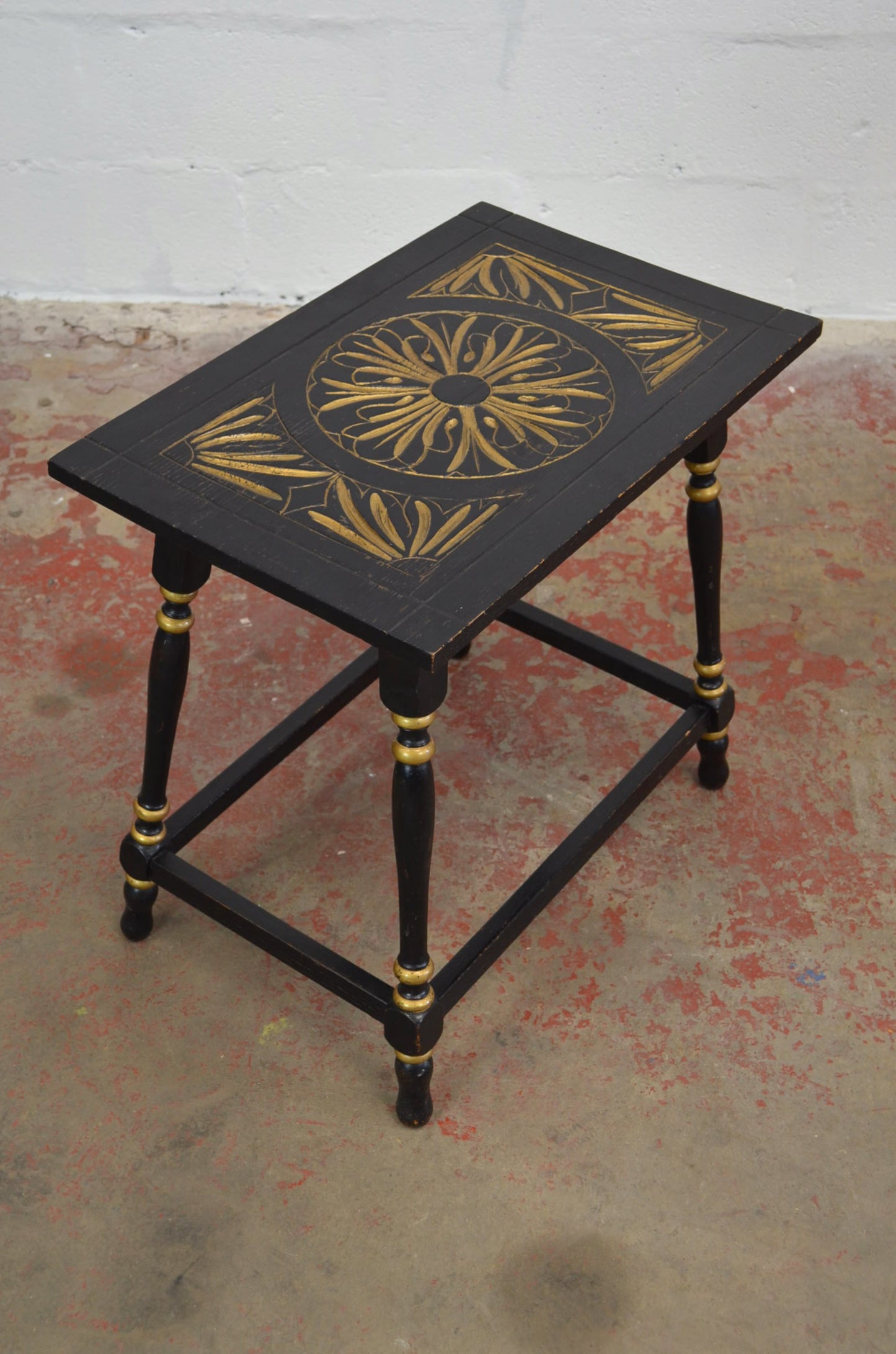 Antique Aesthetic Movement Ebonized Side Table