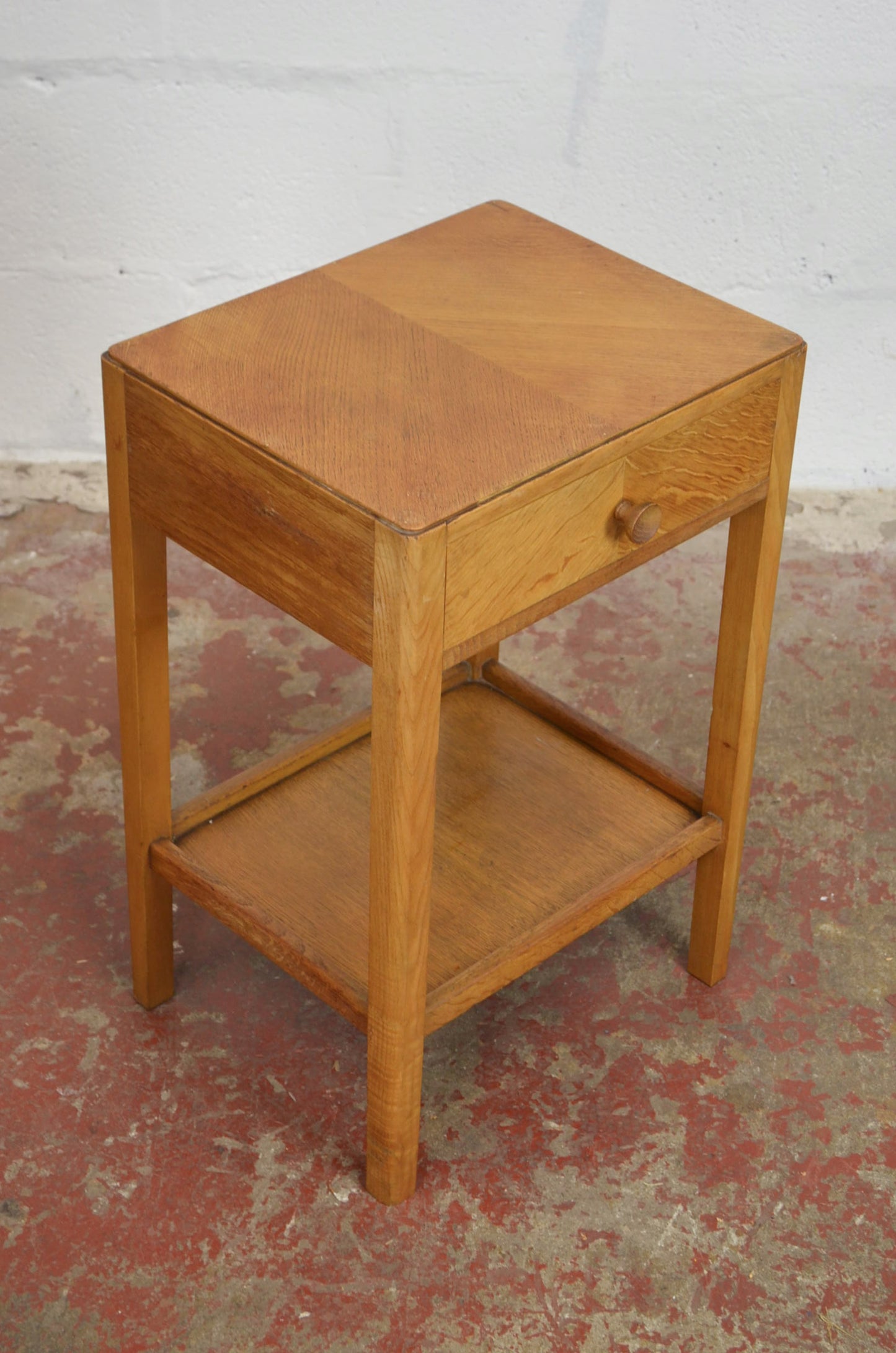 A Vintage 20th Century Bedside Table/Drawer