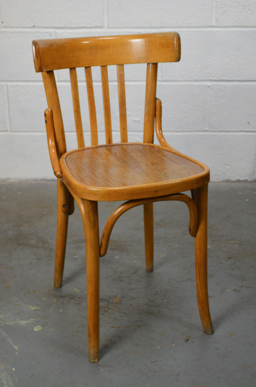 A Set Of Four Vintage Bentwood Bistro/Cafe/Town Hall Chairs
