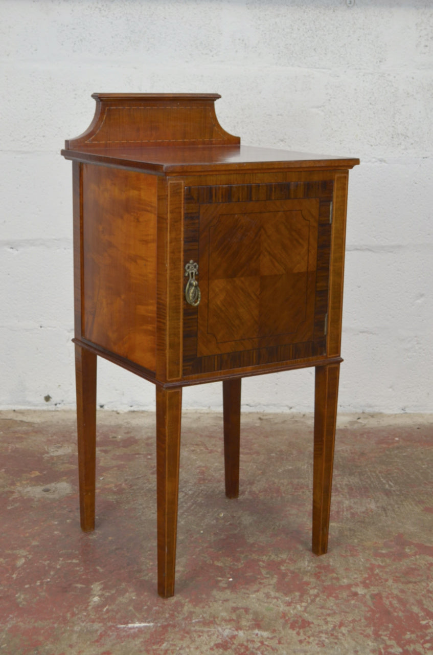 An Edwardian Mahogany Bedside Cabinet