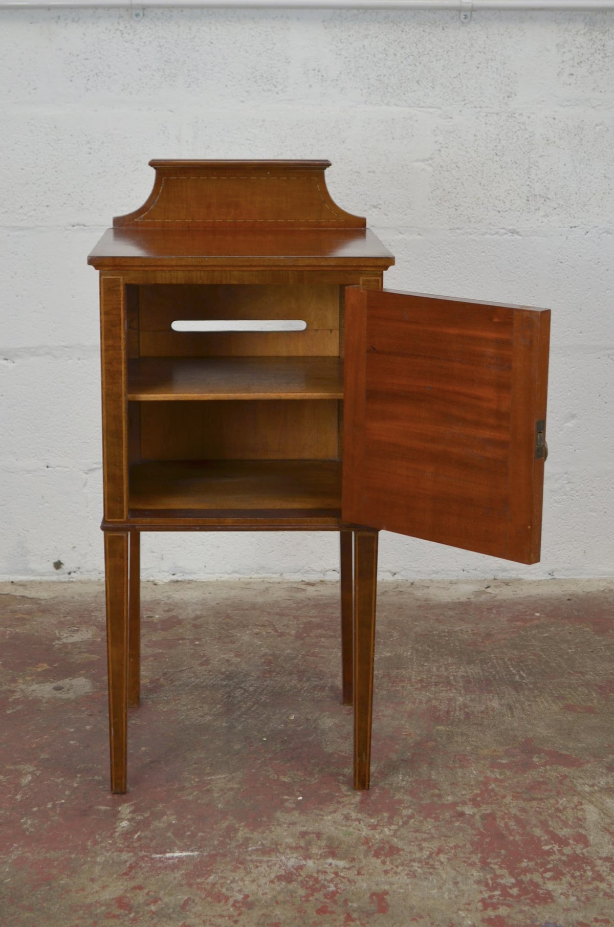 An Edwardian Mahogany Bedside Cabinet