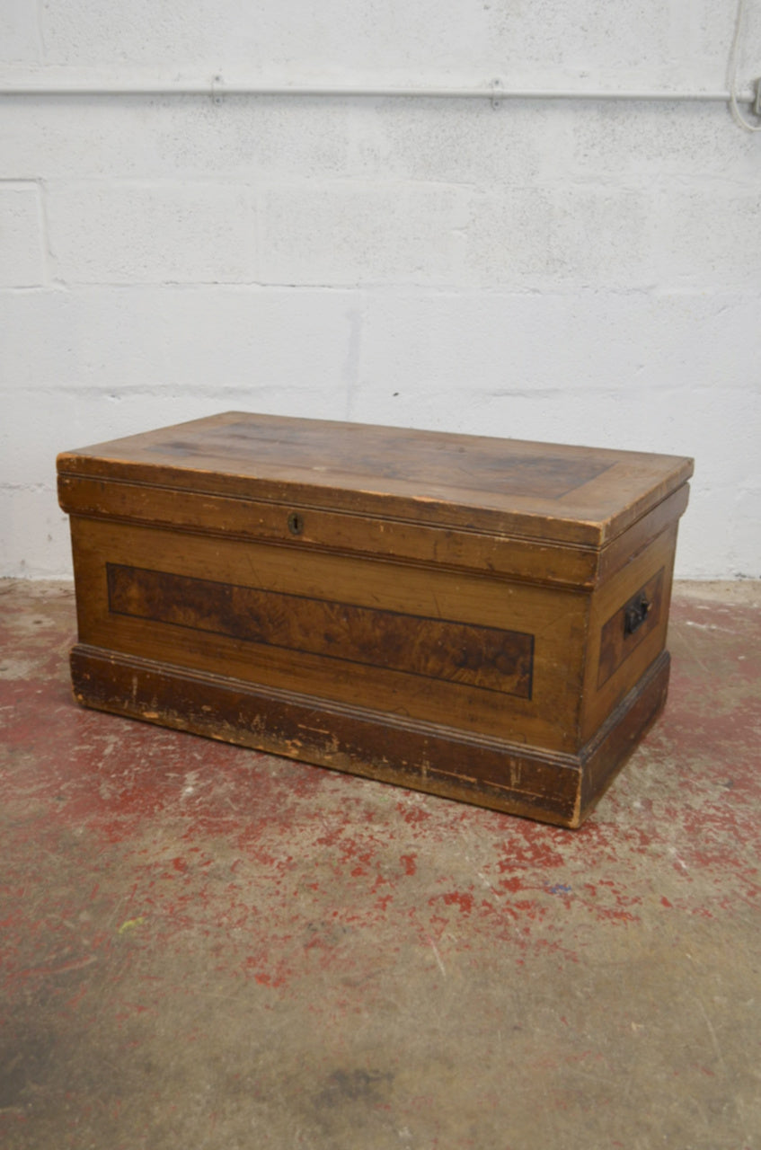 A 19th Century Painted Pine Blanket Box