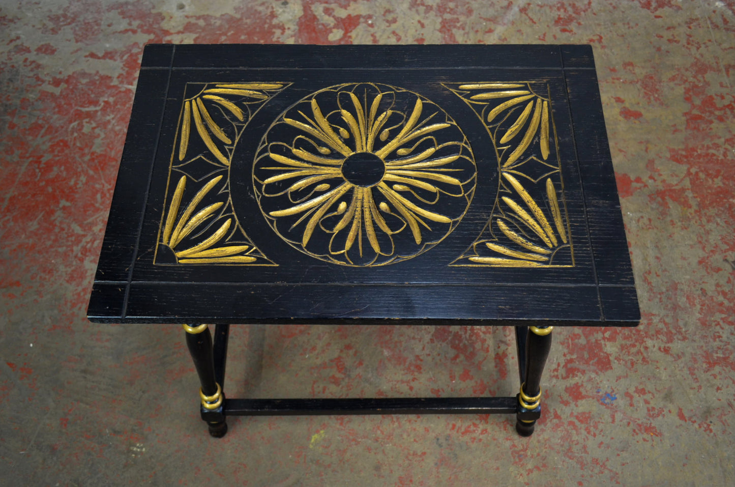 Antique Aesthetic Movement Ebonized Side Table