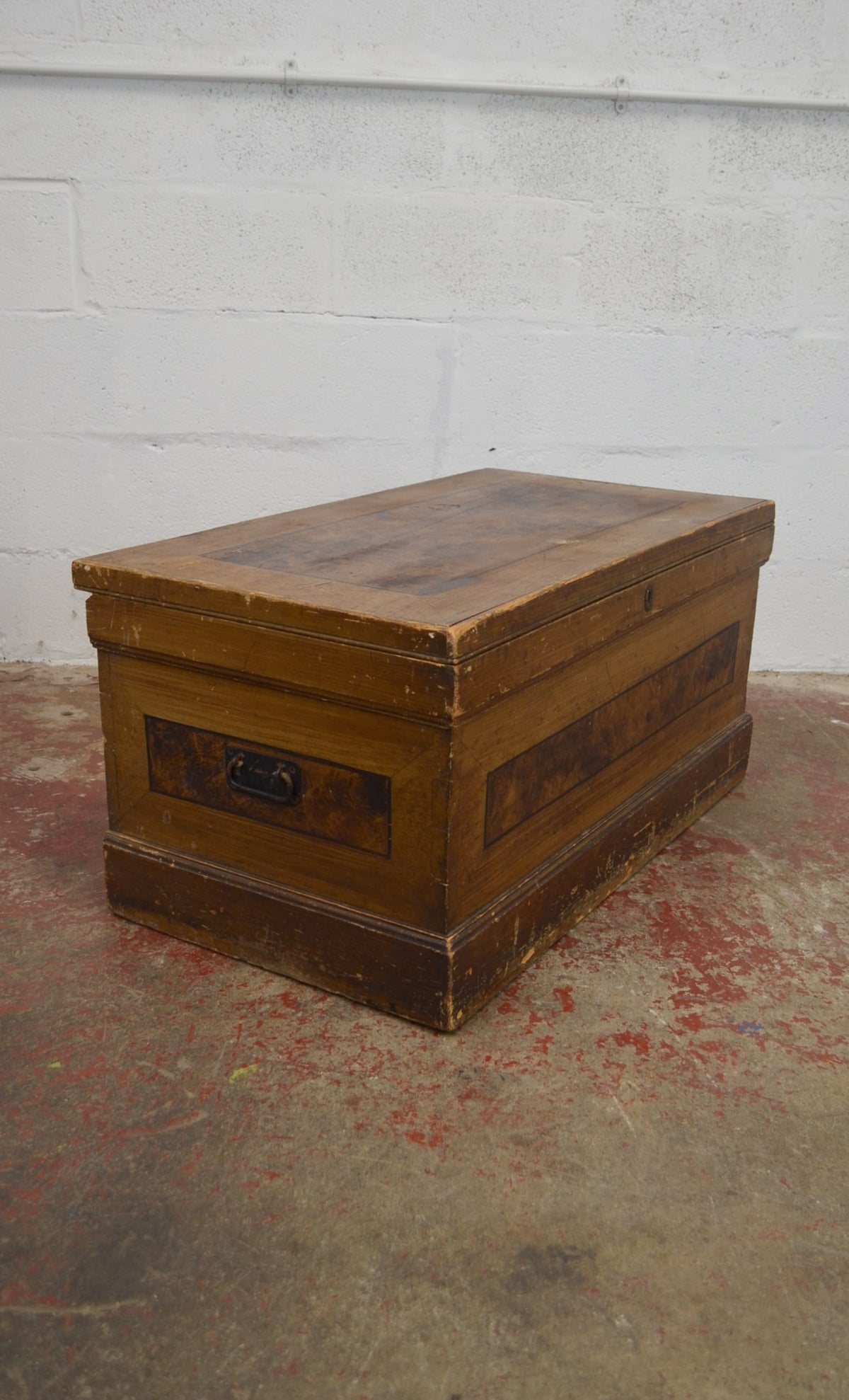 A 19th Century Painted Pine Blanket Box