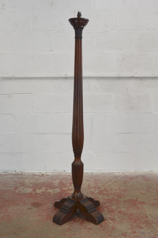 Large 19th Century Mahogany Floor Lamp