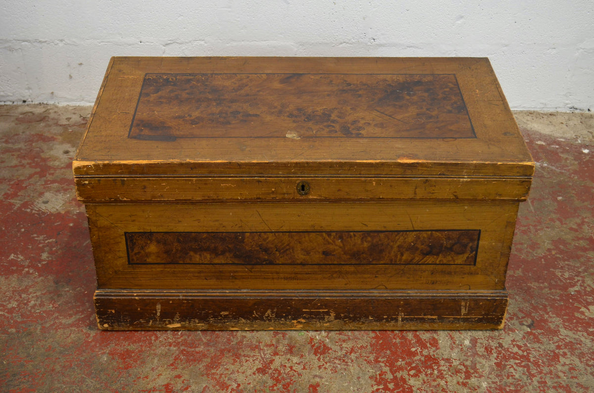 A 19th Century Painted Pine Blanket Box