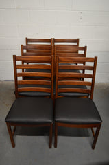 Set Of Six Vintage Dining Table Chairs