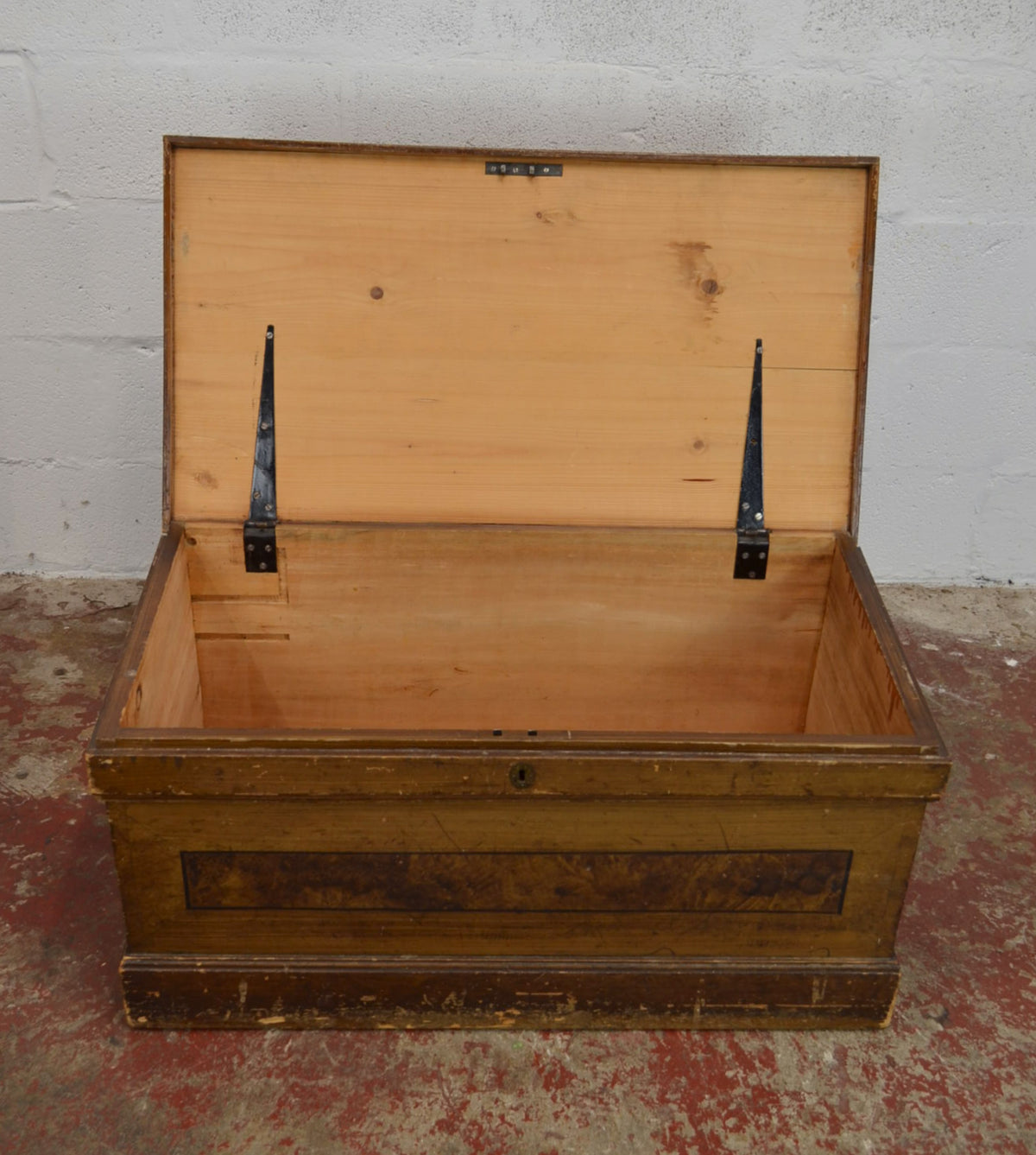 A 19th Century Painted Pine Blanket Box