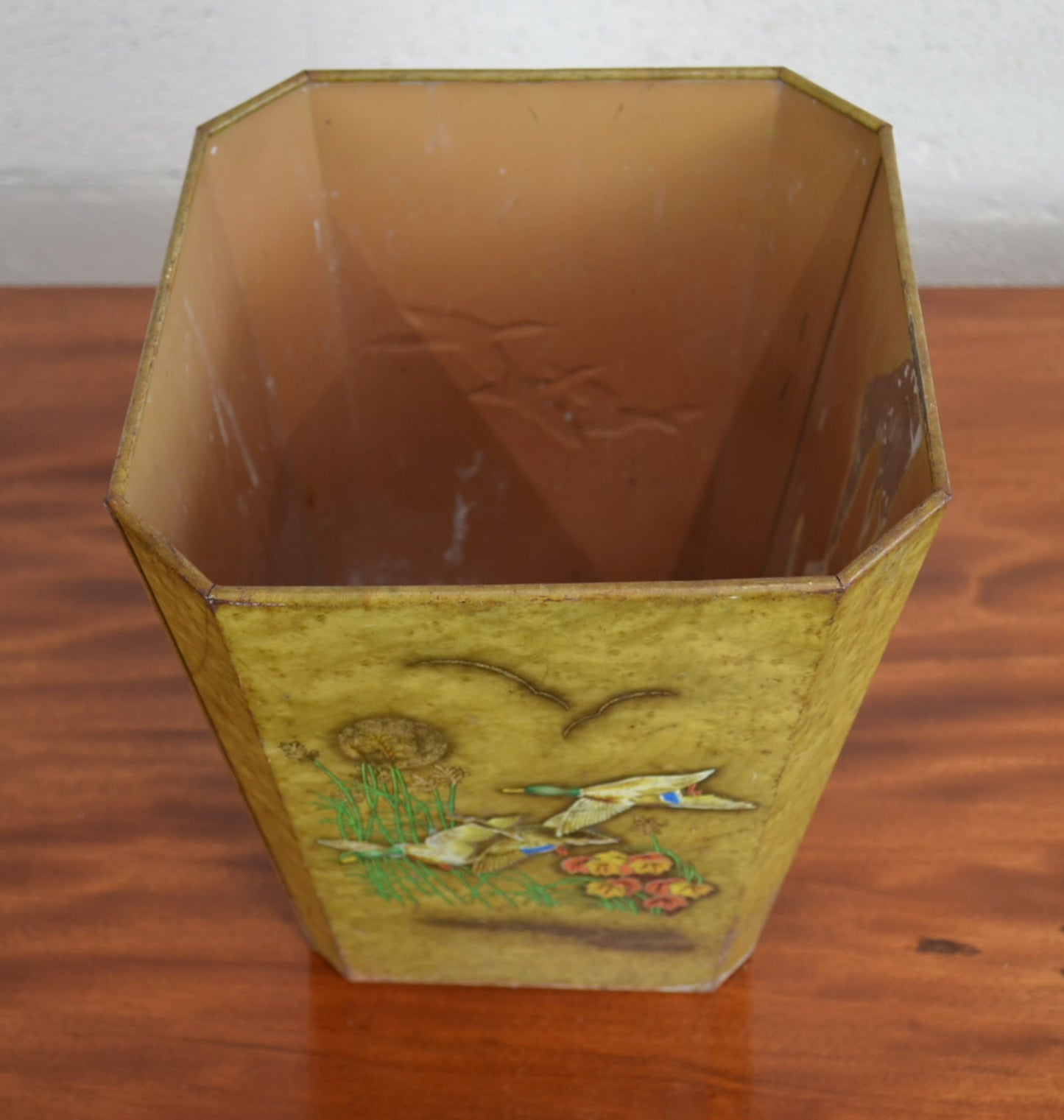 Vintage Metal Waste Paper Bin