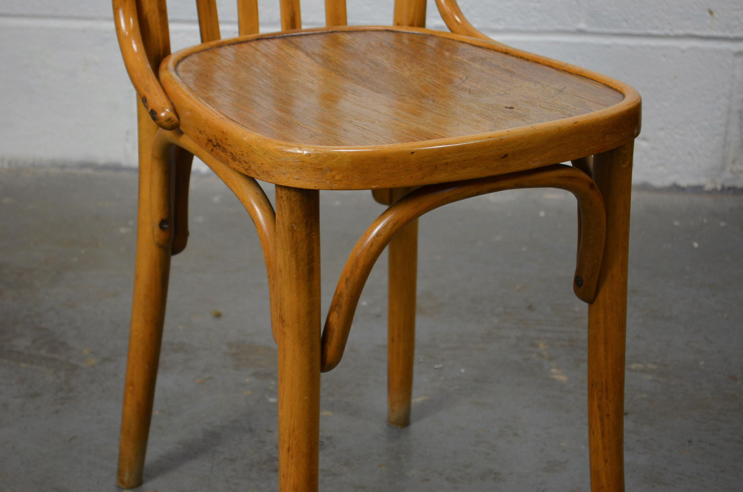 A Set Of Four Vintage Bentwood Bistro/Cafe/Town Hall Chairs