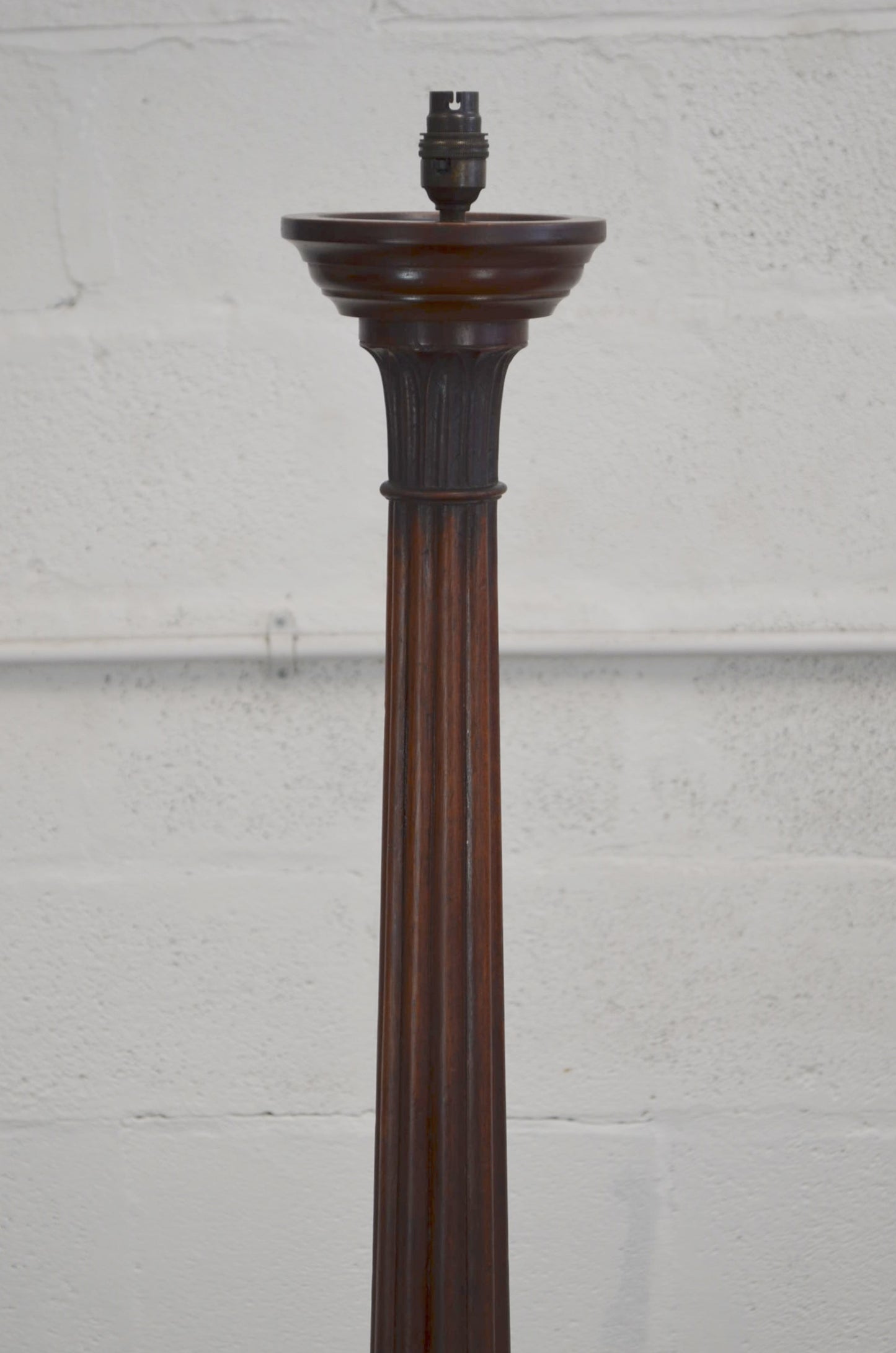 Large 19th Century Mahogany Floor Lamp