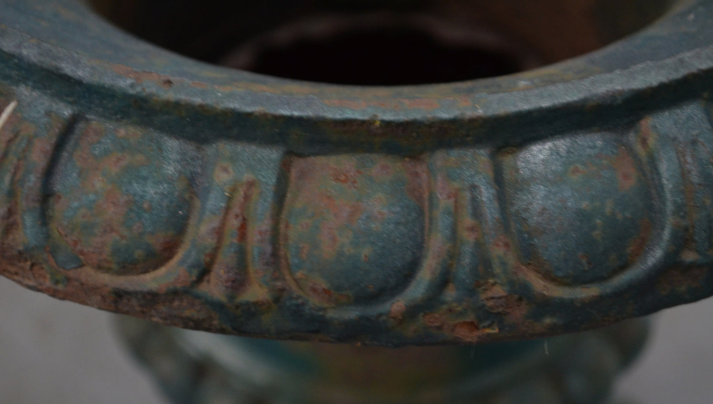 An Antique Urn On Plinth Base