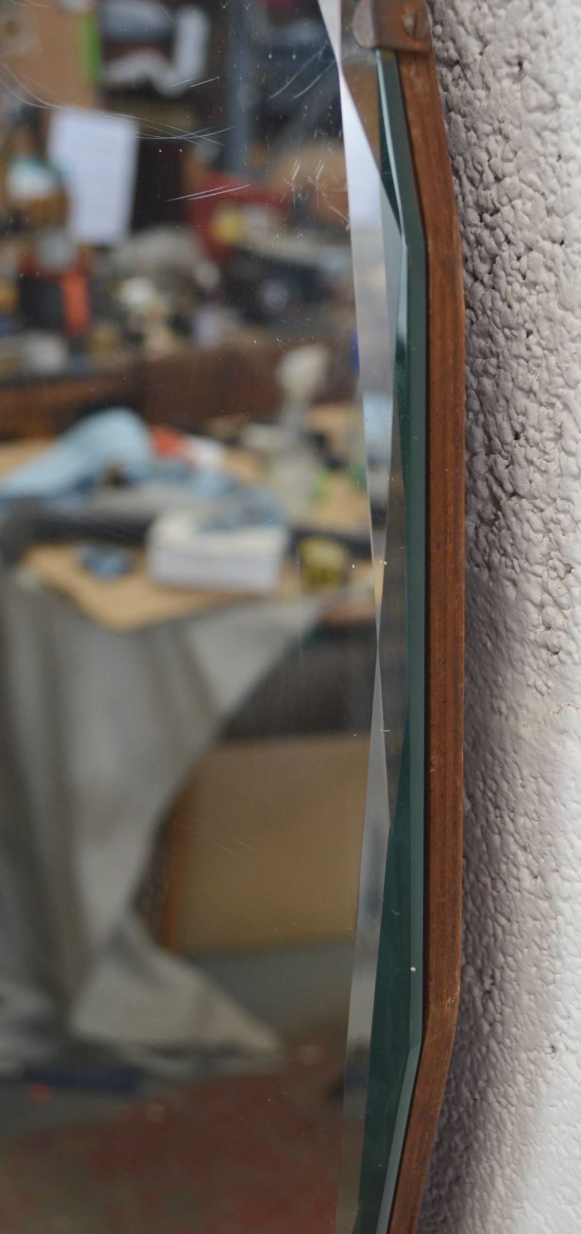 Vintage Art Deco Oval Wall Mirror