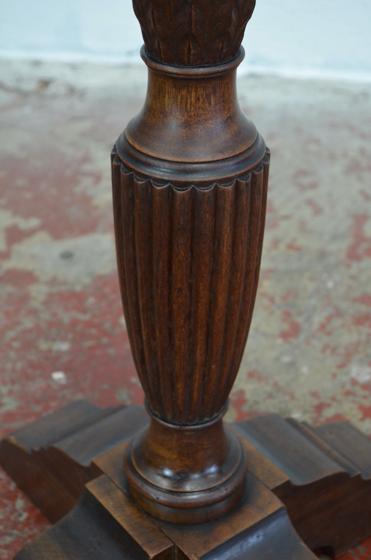 Large 19th Century Mahogany Floor Lamp