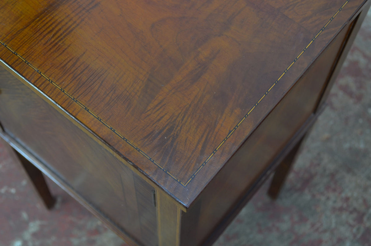 An Edwardian Mahogany Bedside Cabinet