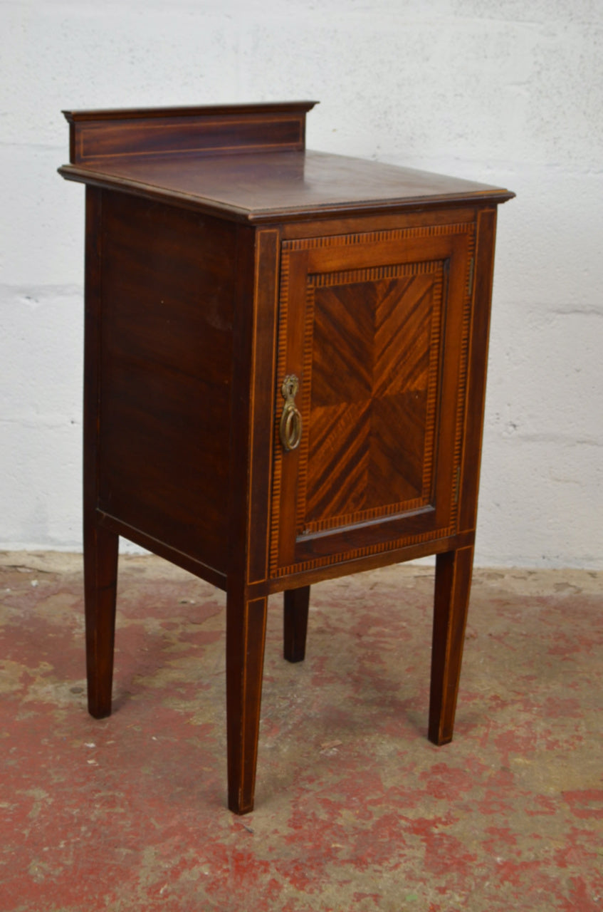 An Edwardian Mahogany Bedside Cabinet by Maple & Co