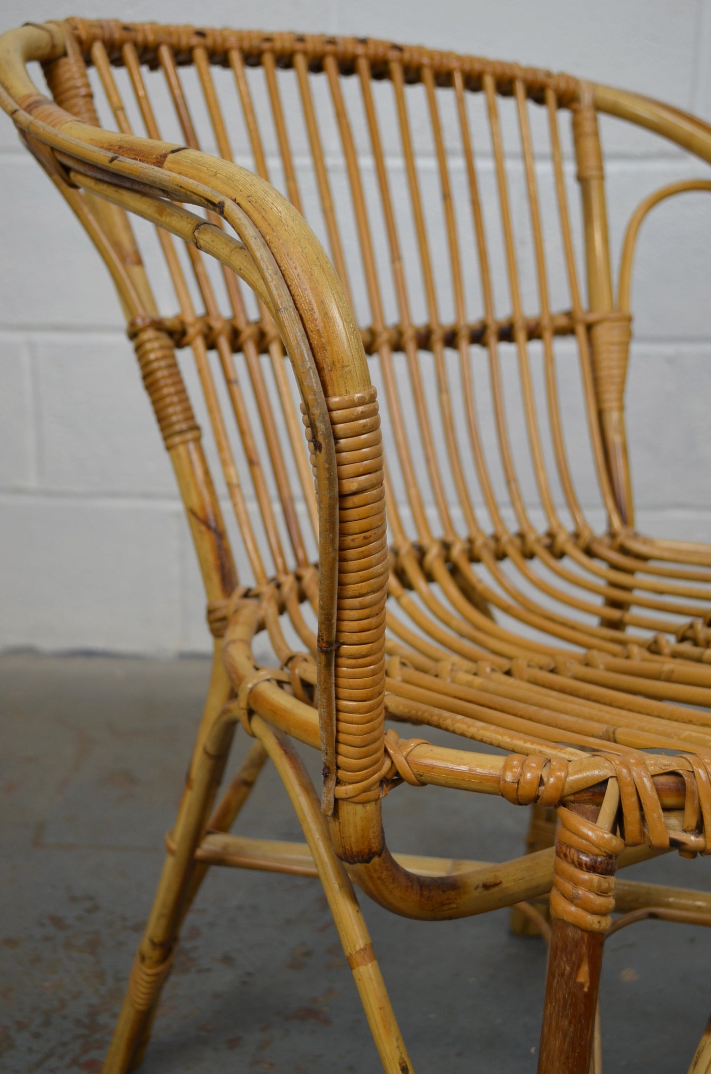 Vintage Bamboo Armchair