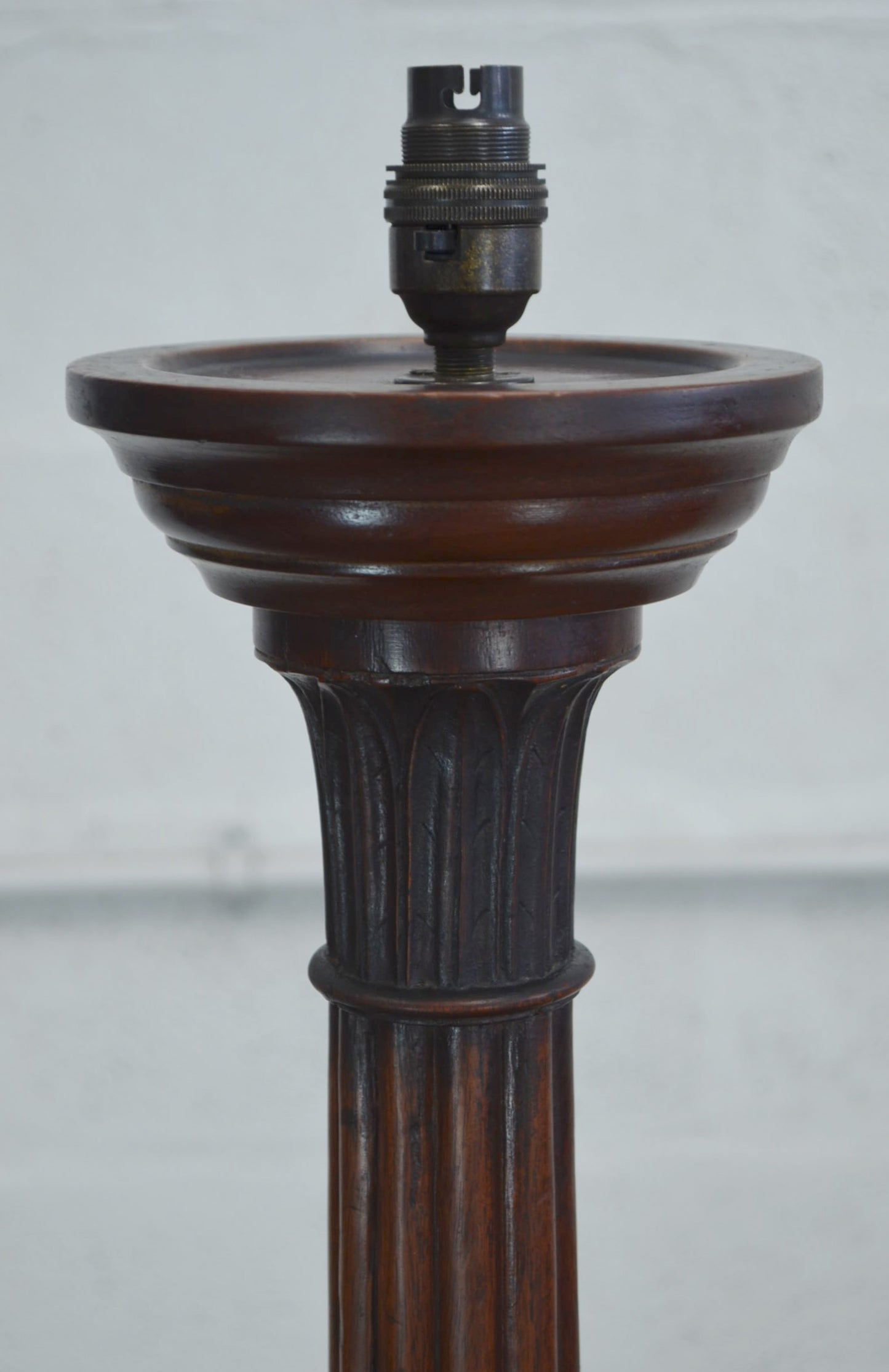 Large 19th Century Mahogany Floor Lamp