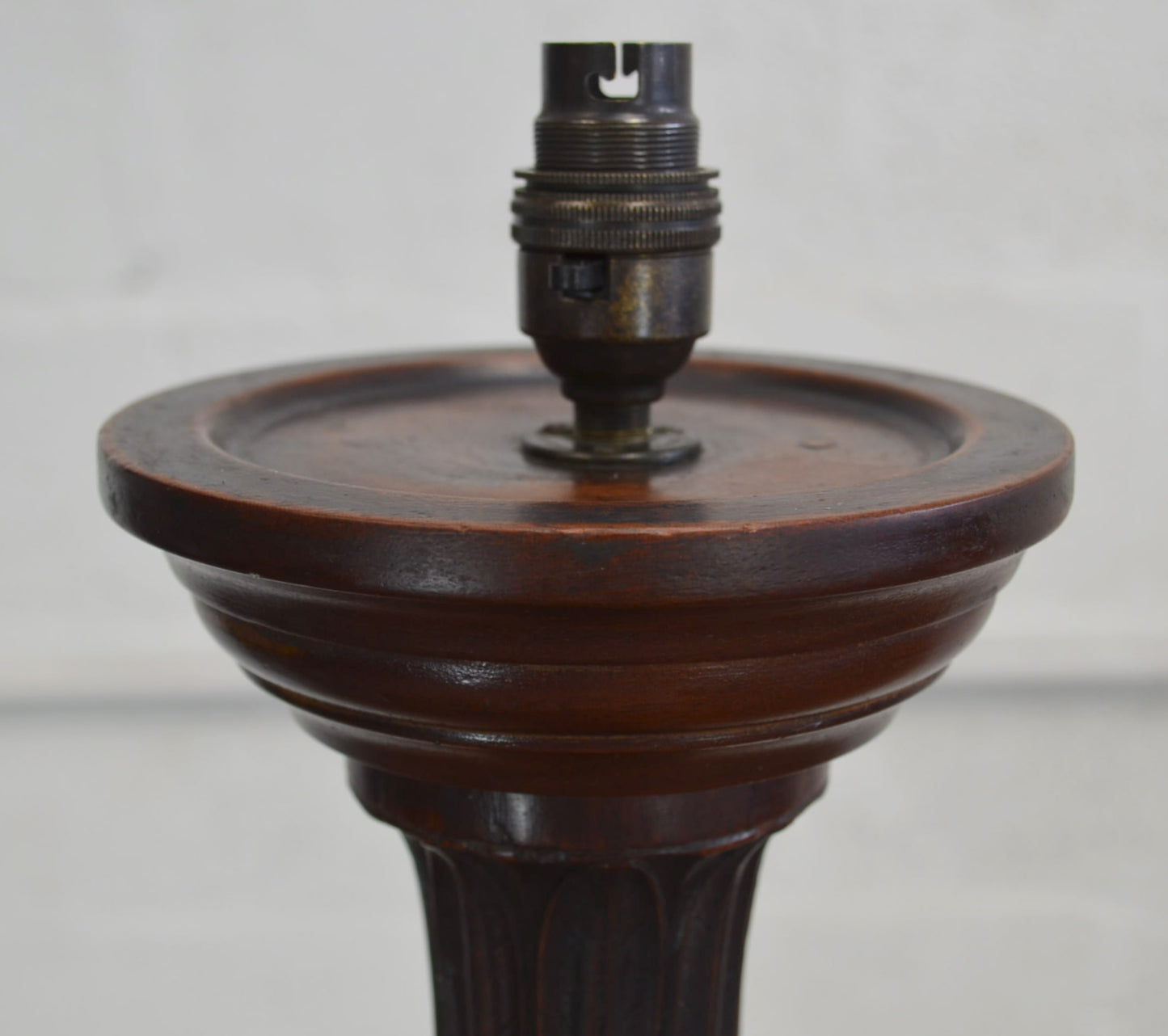 Large 19th Century Mahogany Floor Lamp