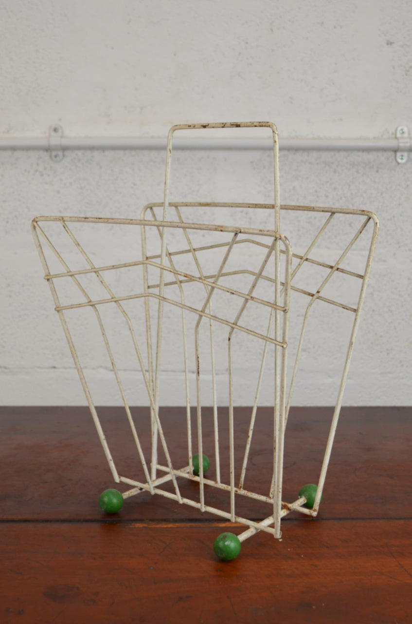 Vintage Atomic Wire Magazine Rack
