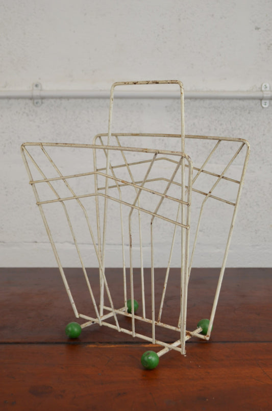 Vintage Atomic Wire Magazine Rack