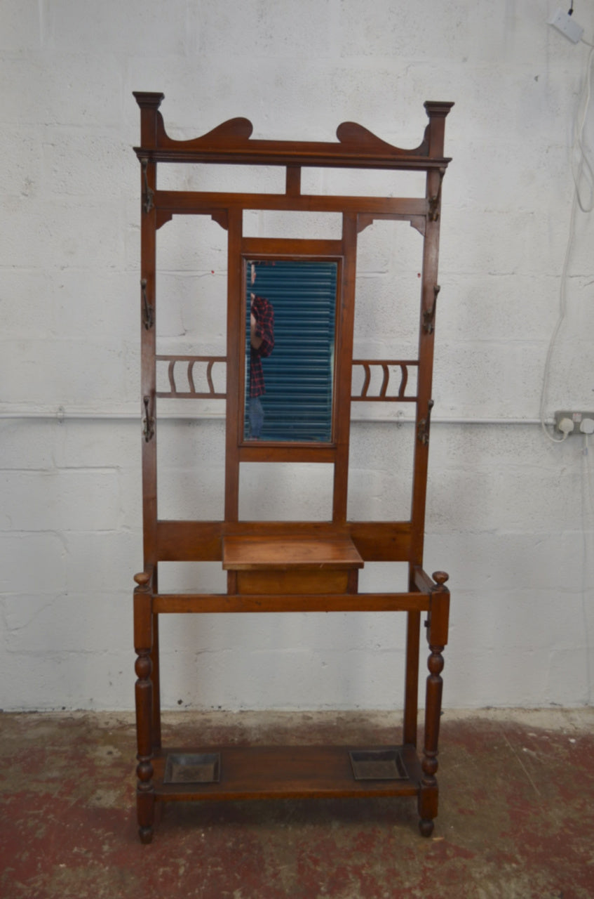 An Antique Oak Victorian Hall Stand