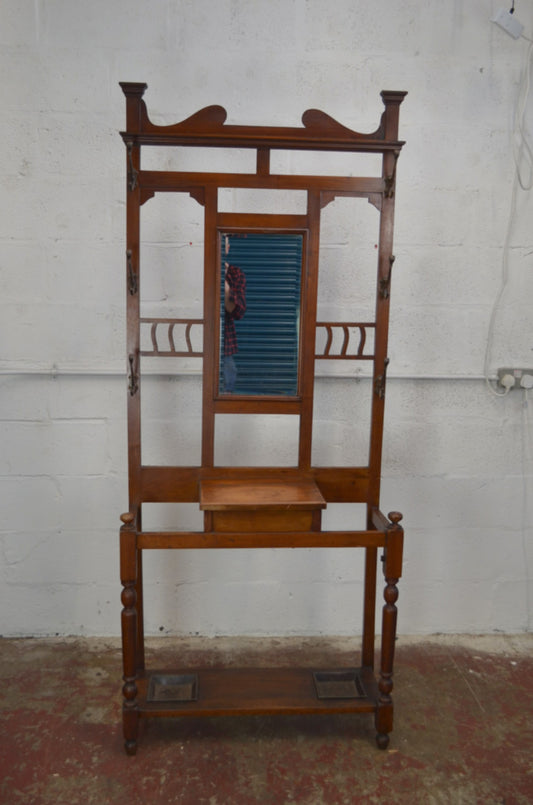 An Antique Oak Victorian Hall Stand