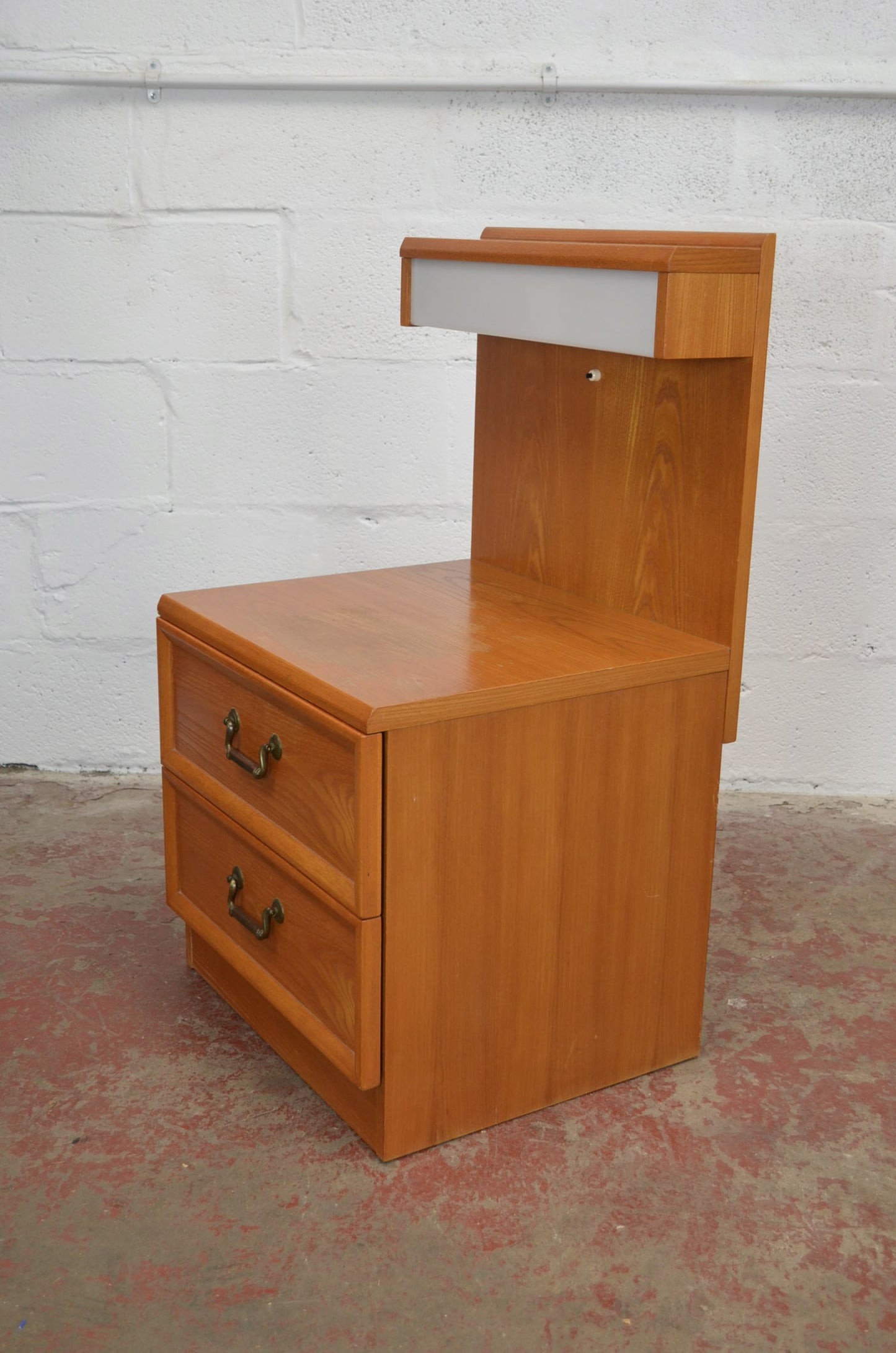 Vintage G Plan Bedside Chest Of Drawers With Lamps