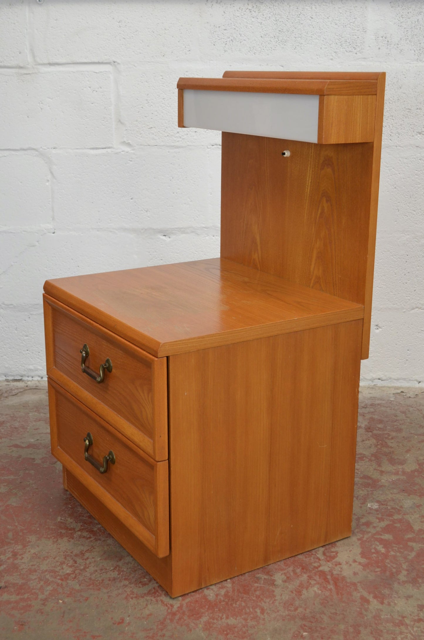 Vintage G Plan Bedside Chest Of Drawers With Lamps