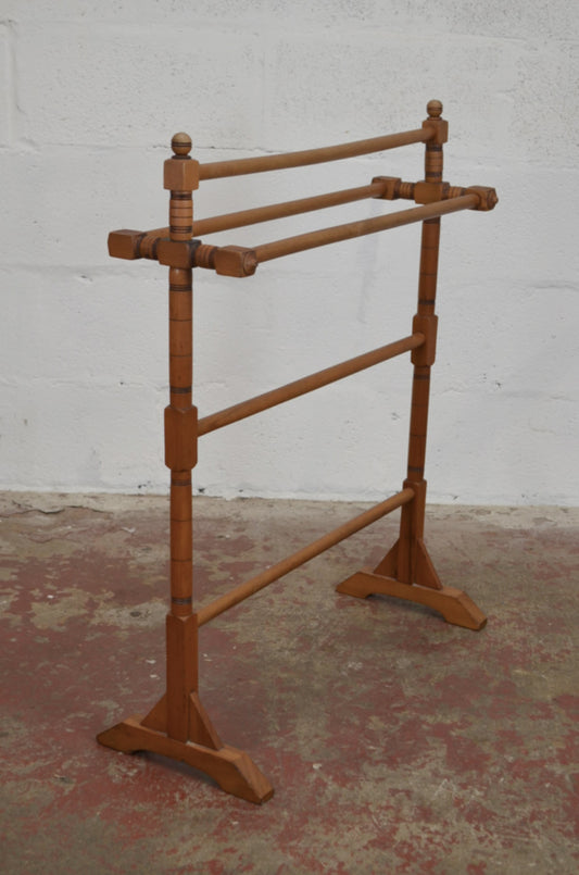 Antique Pine Towel / Clothes Stand Rail