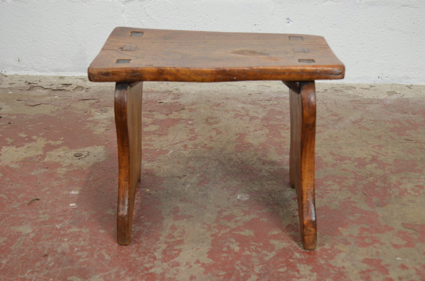 Early 19th Century Rustic Wooden Footstool/Milk Stool