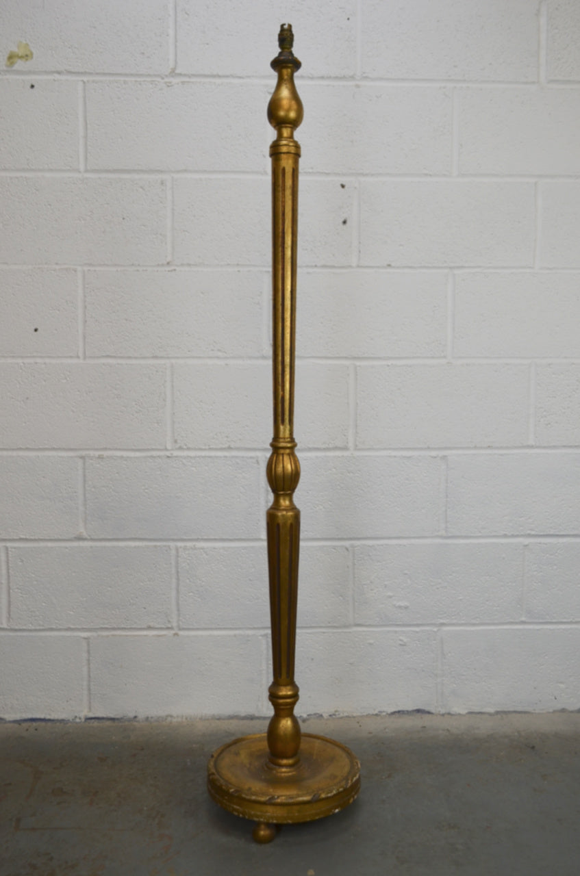 Vintage 20th Century Gilt Floor Lamp