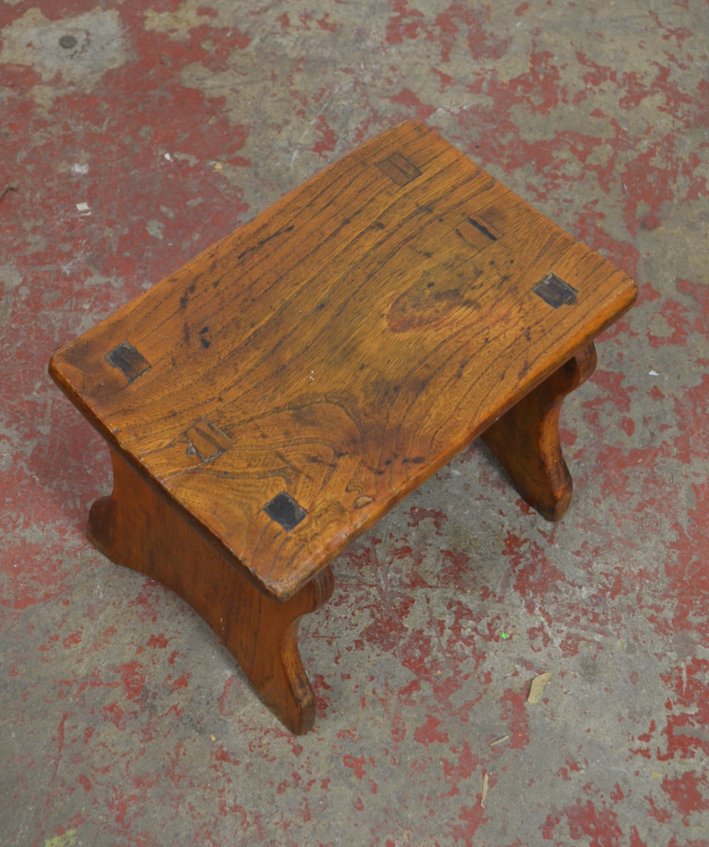 Early 19th Century Rustic Wooden Footstool/Milk Stool