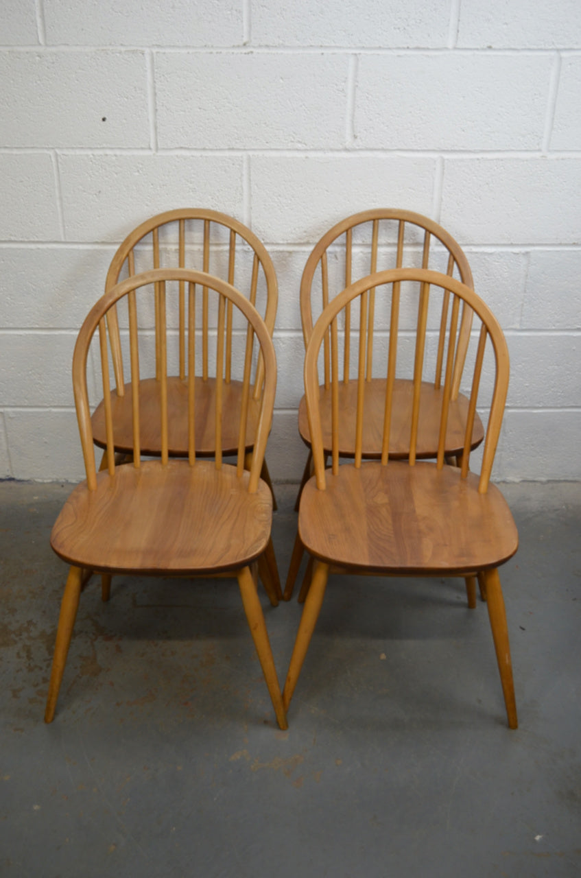 Four Vintage Ercol Dining Chairs