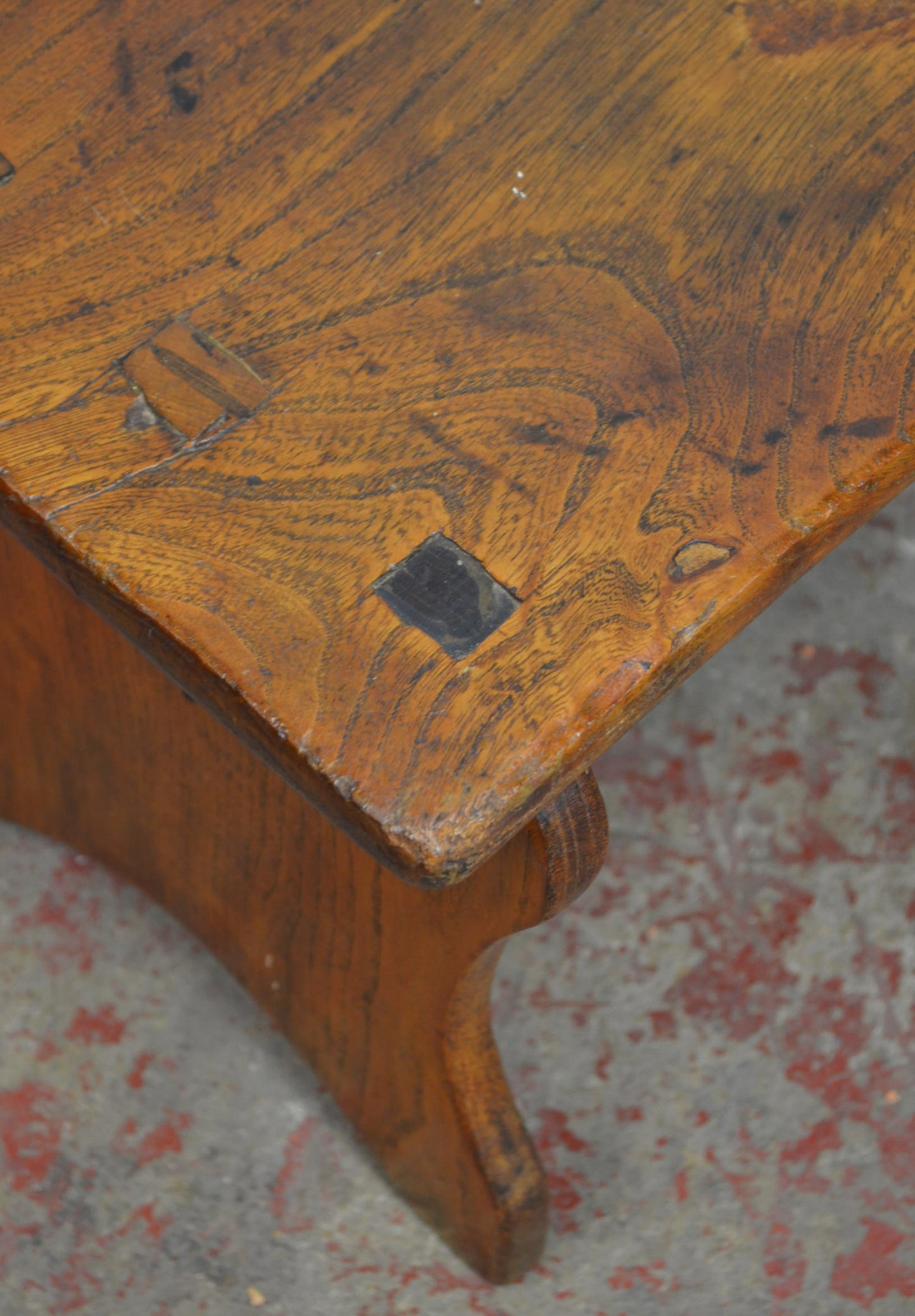 Early 19th Century Rustic Wooden Footstool/Milk Stool