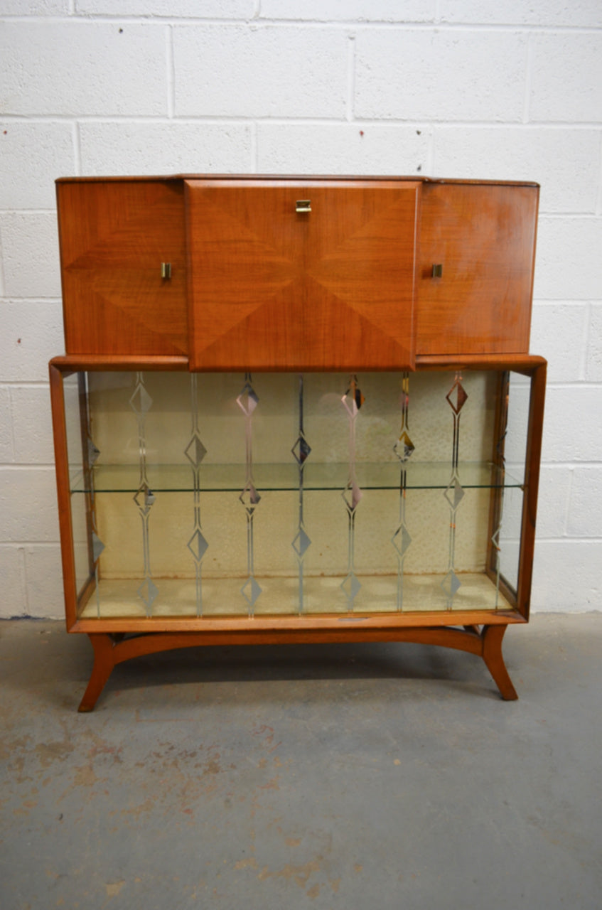 Vintage Walnut Drinks Cabinet