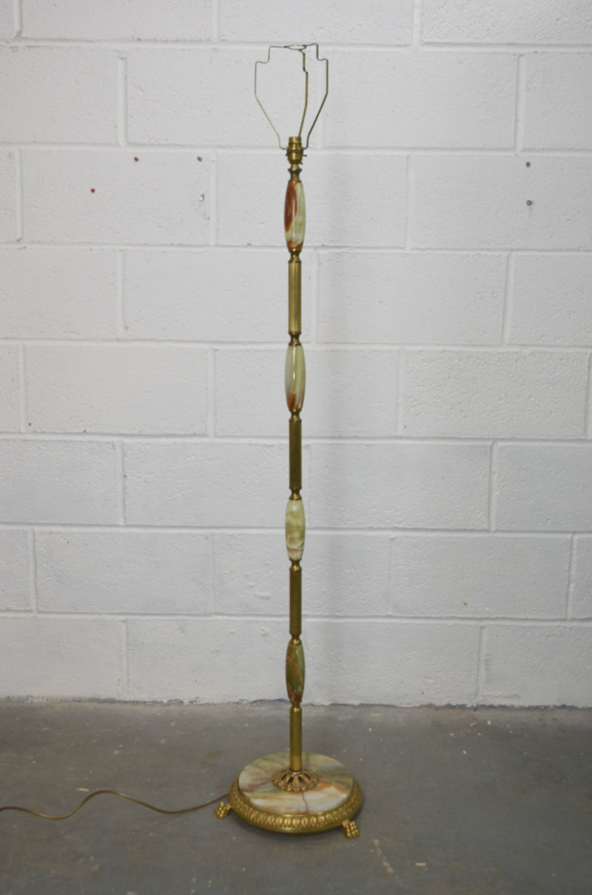 Antique Style Onyx Floor Lamp