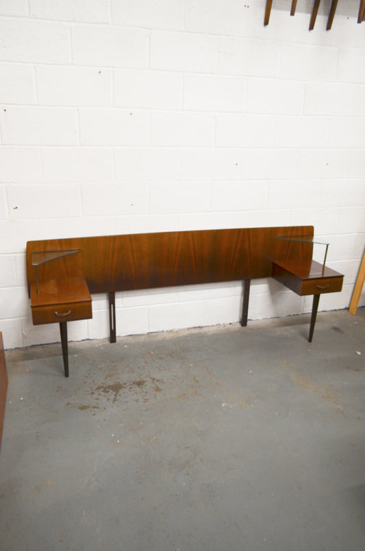 Vintage Headboard & Bedside Drawers