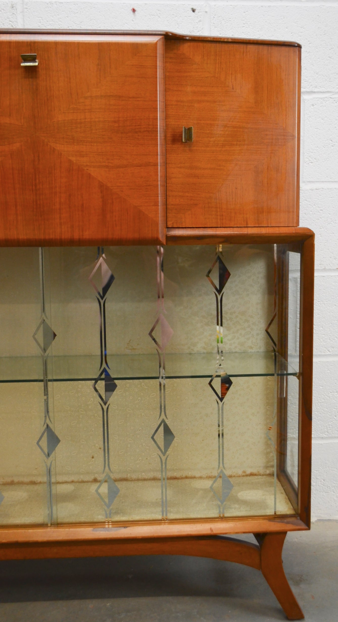 Vintage Walnut Drinks Cabinet