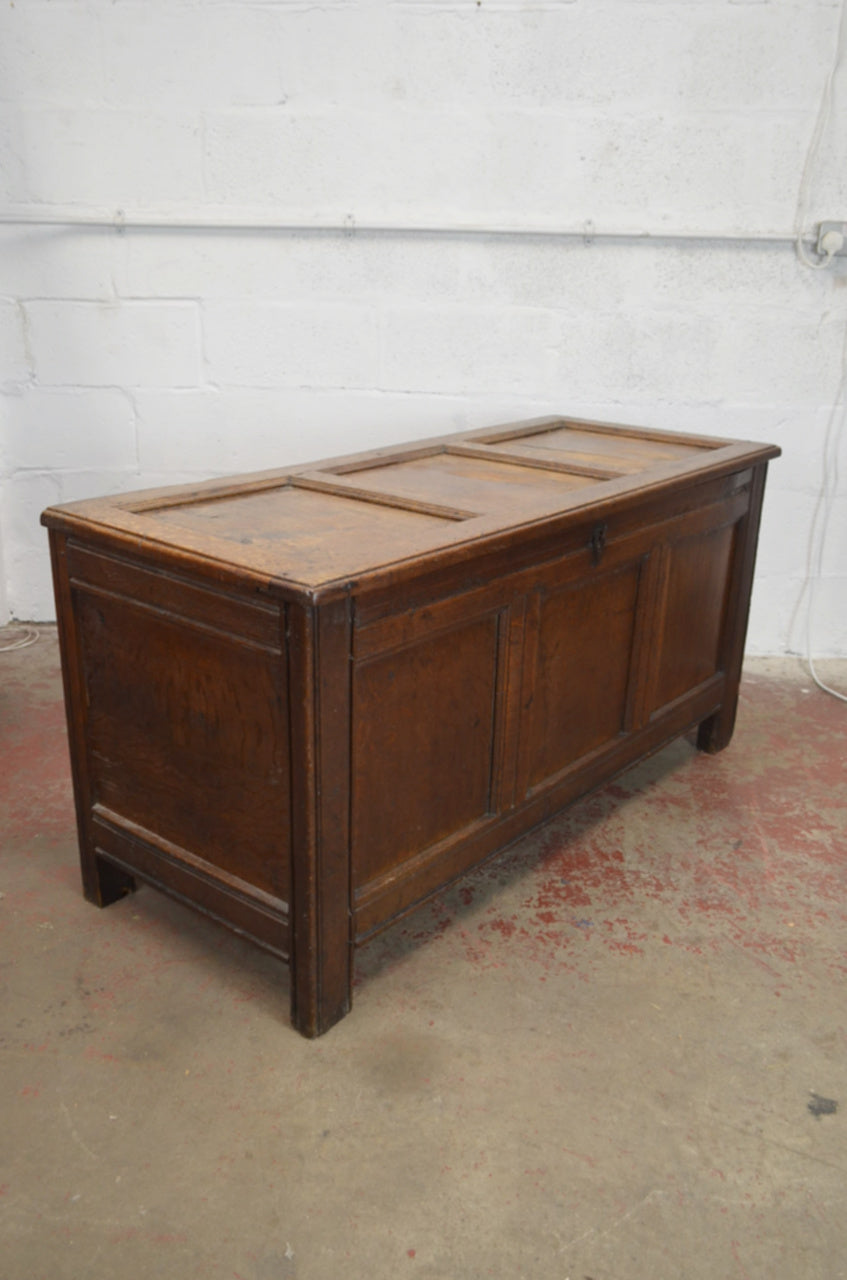 Antique 18th Century Solid Oak Coffer